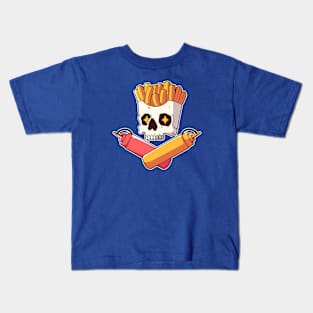 Killer Fast Food // Skull French Fries with Ketchup & Mustard Kids T-Shirt